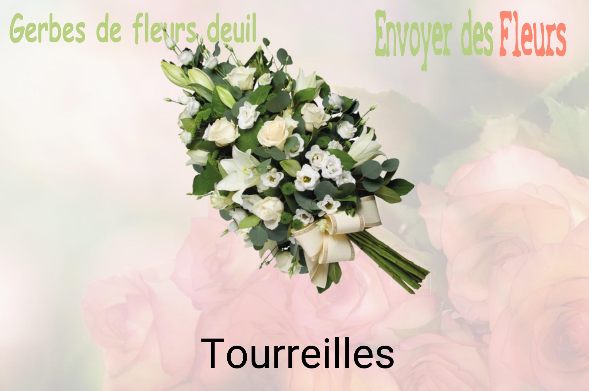 Gerbe de fleurs de deuil livrée à Tourreilles